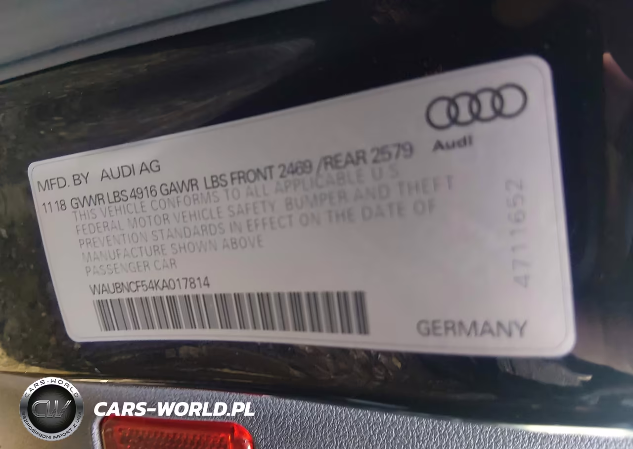 2019 Audi A5 45 Premium VIN:WAUBNCF54KA017814 - 9