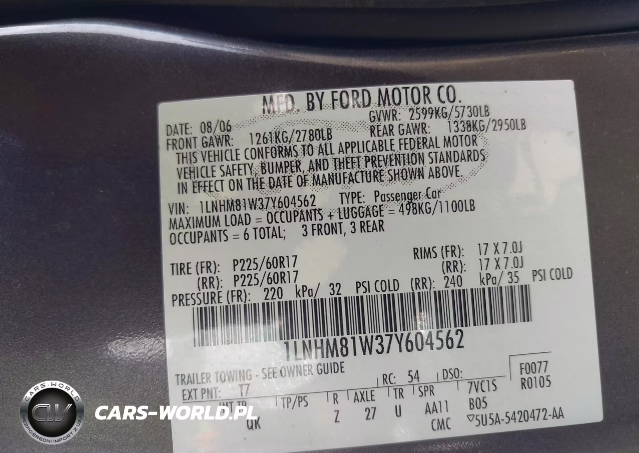 2007 Lincoln Town Car Signature VIN:1LNHM81W37Y604562 - 9