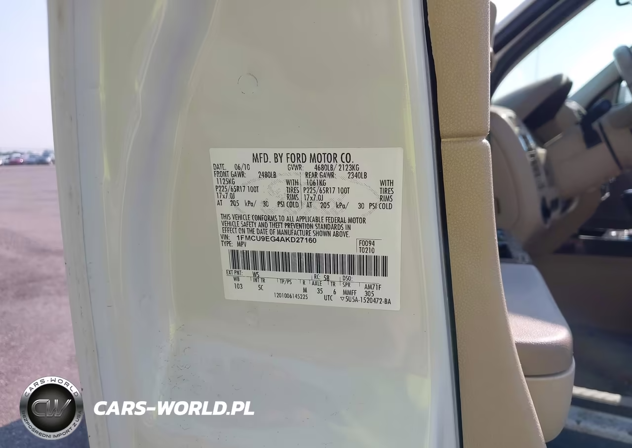 2010 Ford Escape Limited VIN:1FMCU9EG4AKD27160 - 9