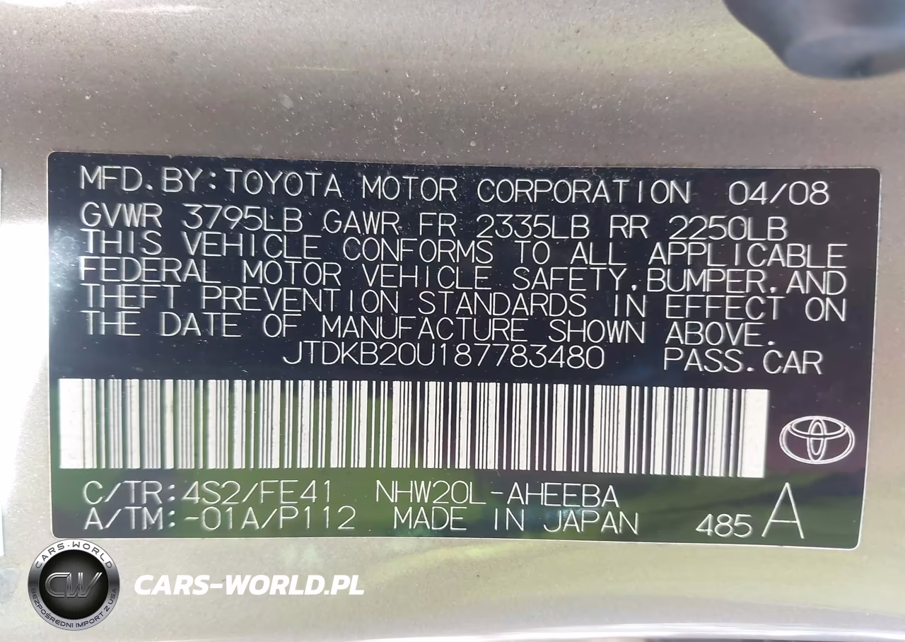 2008 Toyota Prius Touring VIN:JTDKB20U187783480 - 9