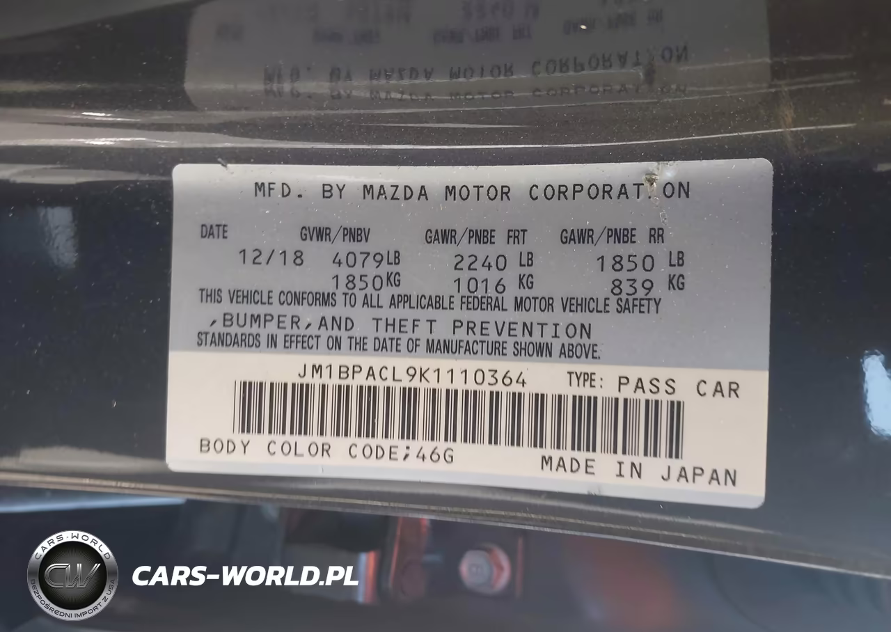 2019 Mazda Mazda3 Select Package VIN:JM1BPACL9K1110364 - 9