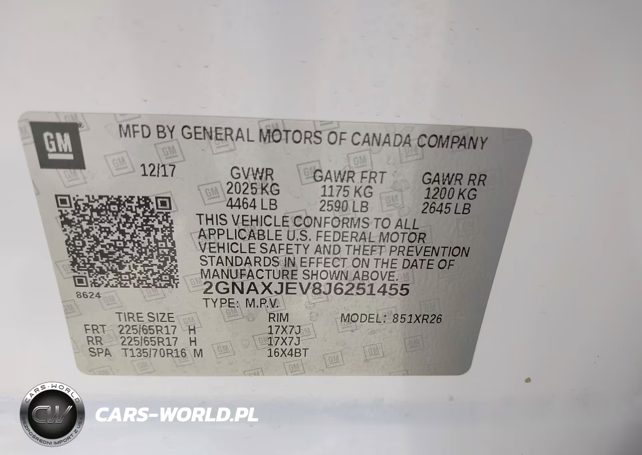 2018 Chevrolet Equinox Lt VIN:2GNAXJEV8J6251455 - 9