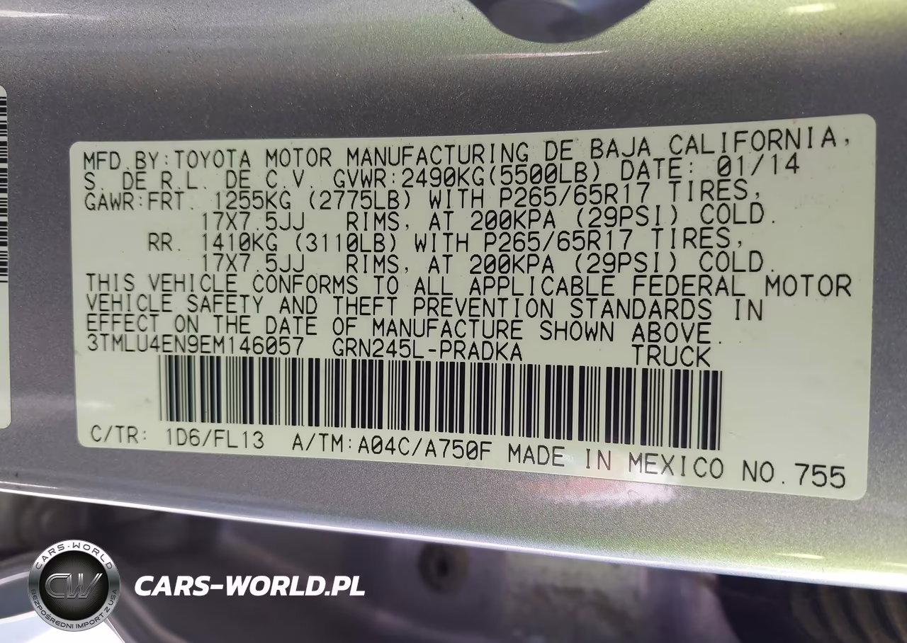 2014 Toyota Tacoma Base V6 VIN:3TMLU4EN9EM146057 - 9