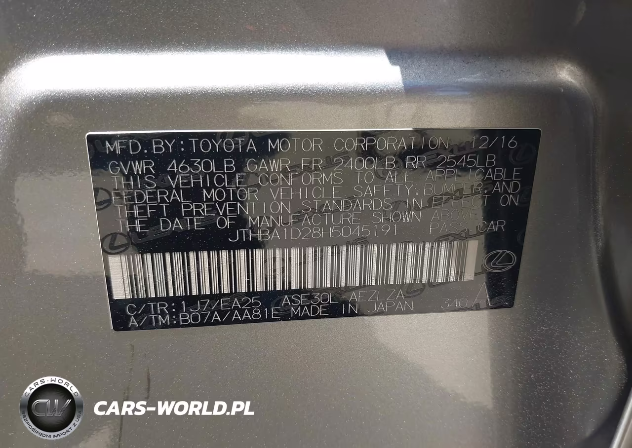 2017 Lexus Is 200T VIN:JTHBA1D28H5045191 - 9