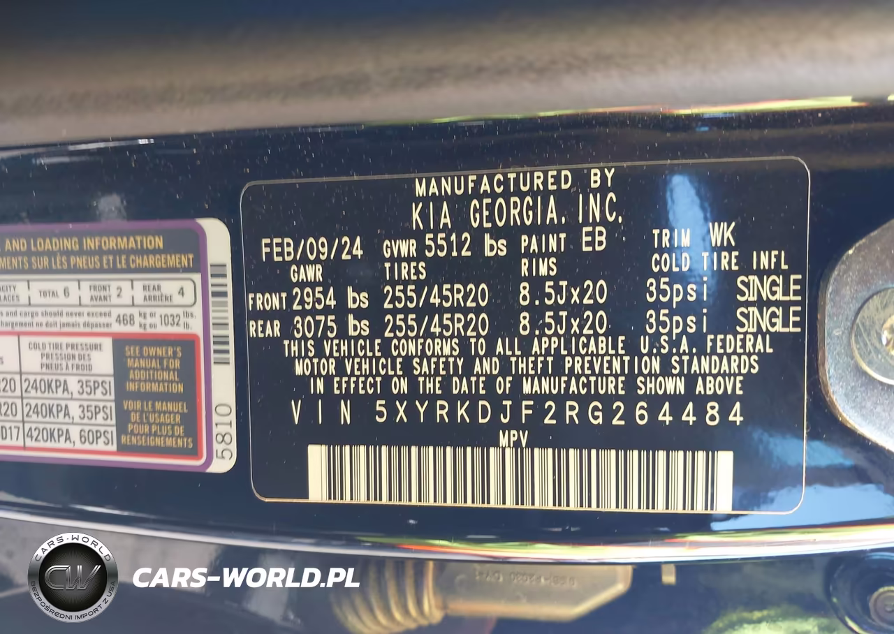 2024 Kia Sorento X-Line Sx VIN:5XYRKDJF2RG264484 - 9