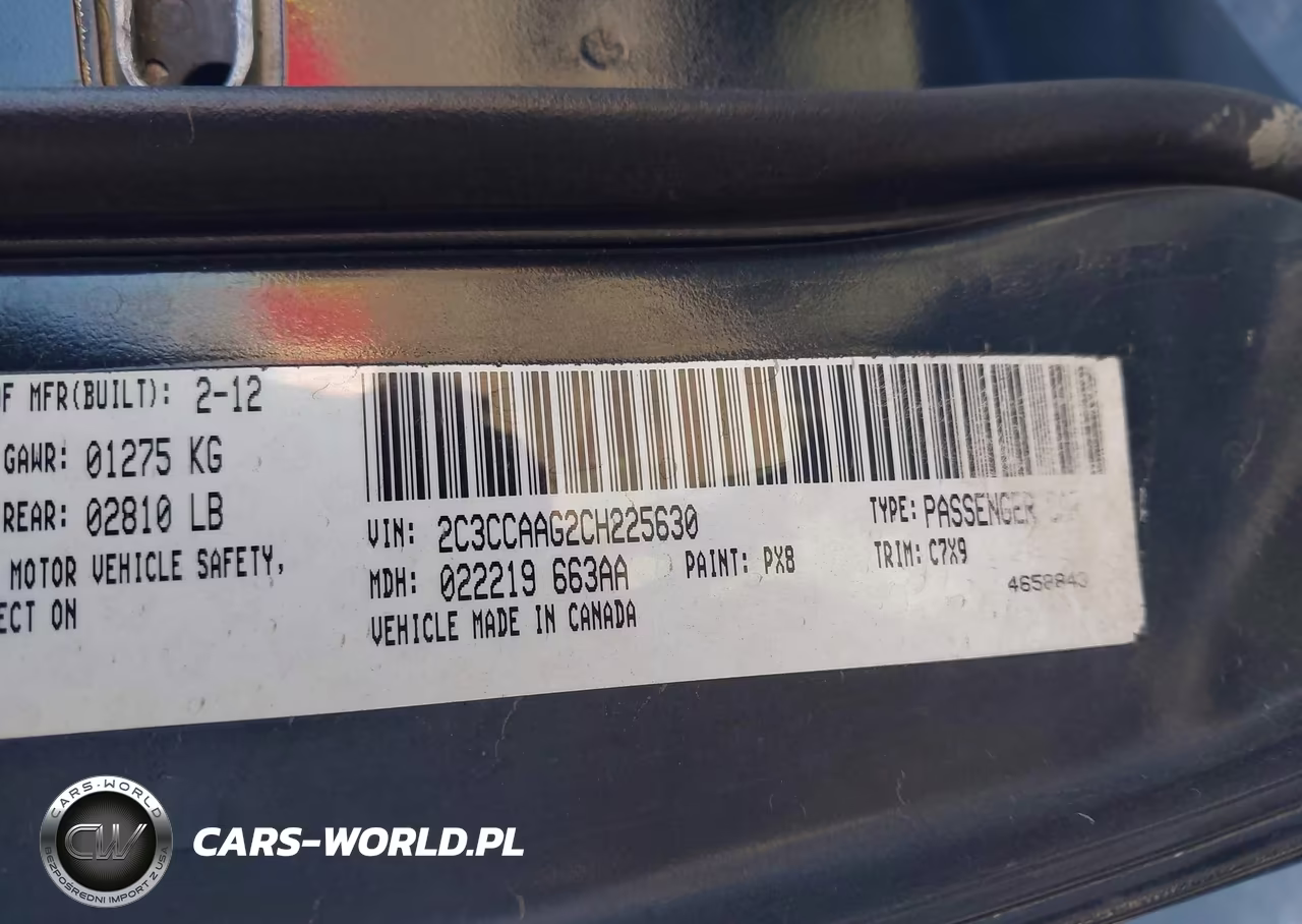 2012 Chrysler 300 VIN:2C3CCAAG2CH225630 - 9