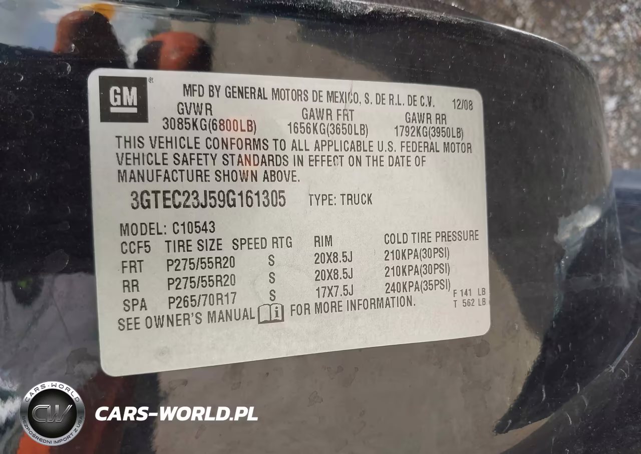 2009 GMC Sierra 1500 Sle VIN:3GTEC23J59G161305 - 8