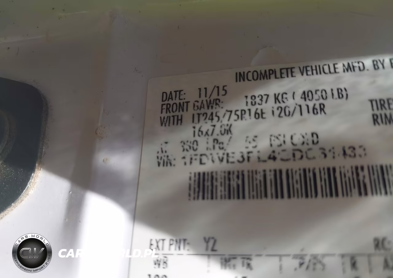 2016 Ford E-350 Cutaway VIN:1FDWE3FL4GDC31433 - 8