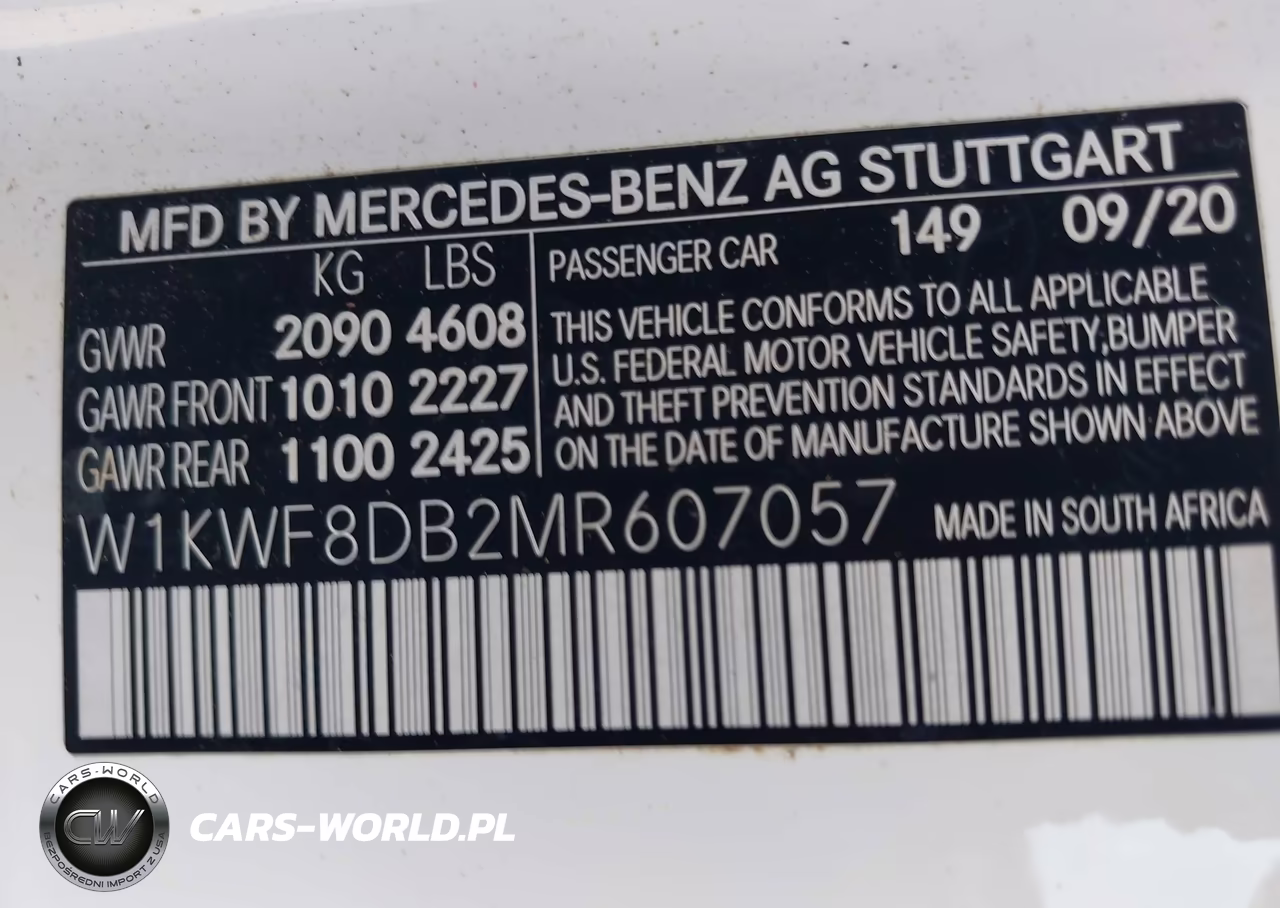 2021 Mercedes-Benz C 300 Sedan VIN:W1KWF8DB2MR607057 - 9