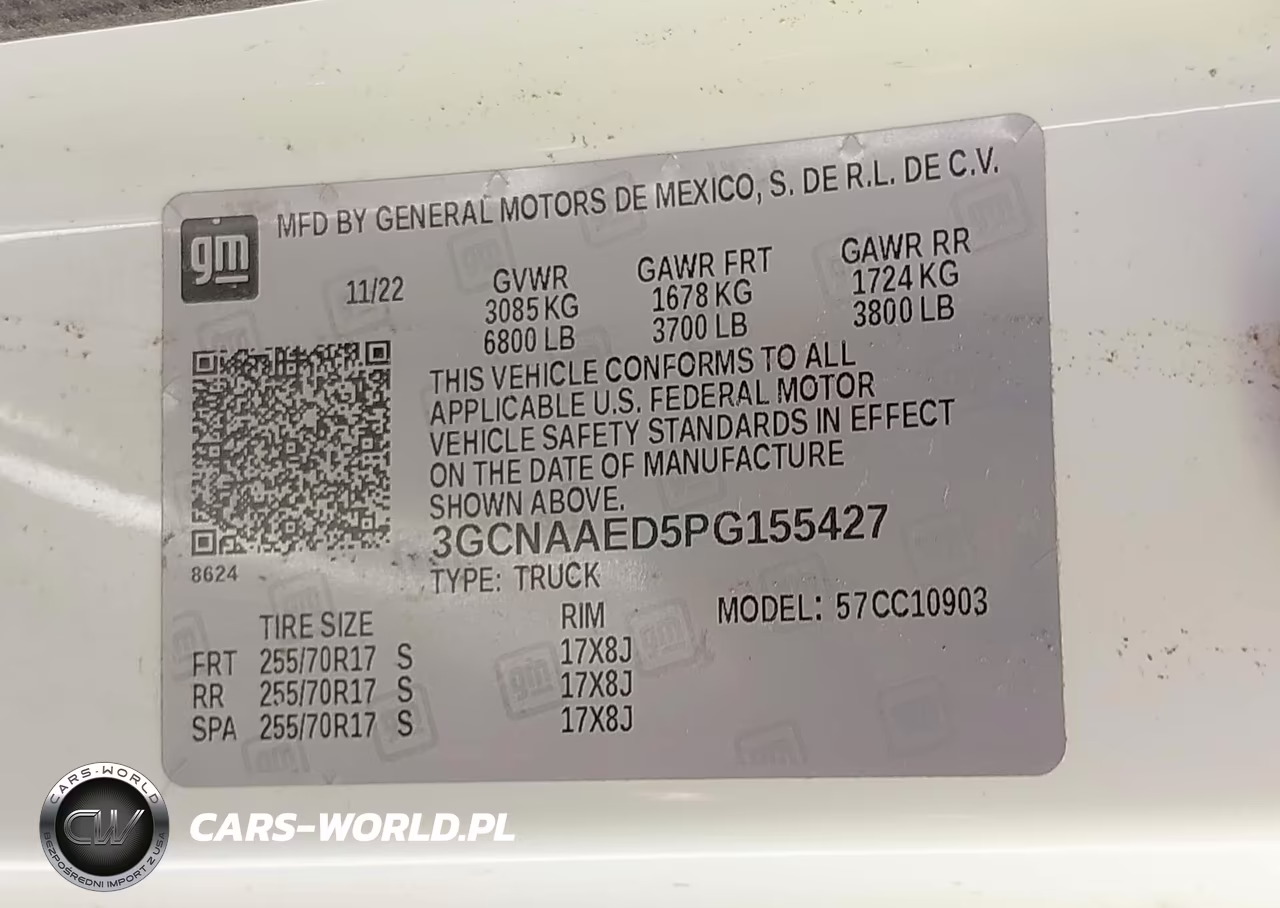 2023 Chevrolet Silverado 1500 2Wd Long Bed Wt VIN:3GCNAAED5PG155427 - 9