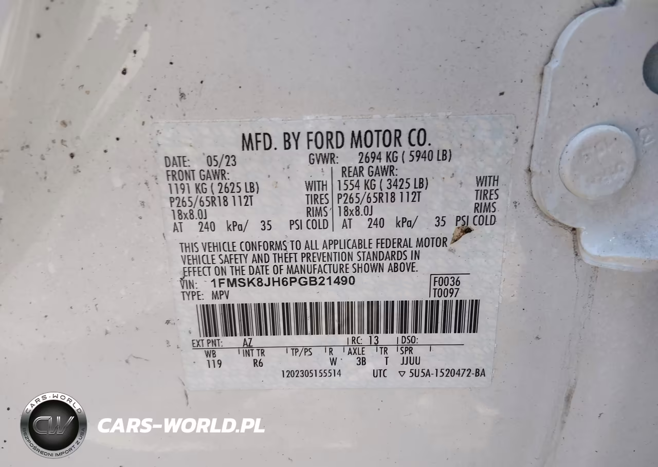 2023 Ford Explorer Timberline VIN:1FMSK8JH6PGB21490 - 9