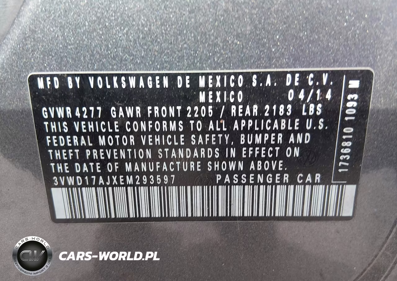 2014 Volkswagen Jetta 1.8T Se VIN:3VWD17AJXEM293597 - 9