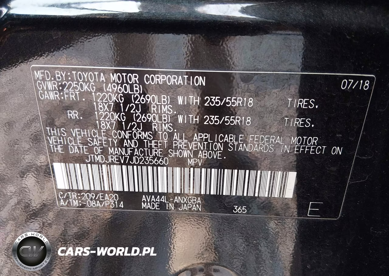 2018 Toyota Rav4 Hybrid Limited VIN:JTMDJREV7JD235660 - 9