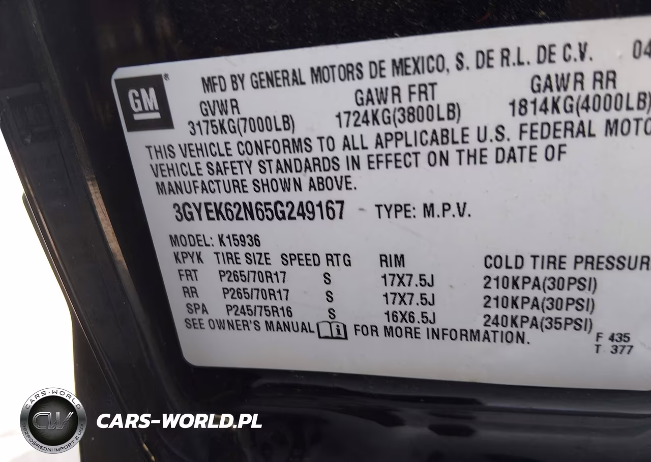 2005 Cadillac Escalade Ext Standard VIN:3GYEK62N65G249167 - 9