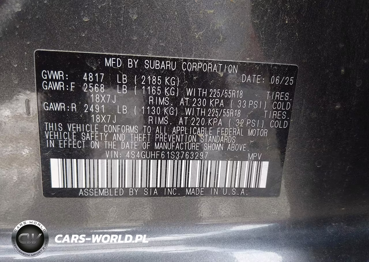 2025 Subaru Crosstrek Sport VIN:4S4GUHF61S3763297 - 9