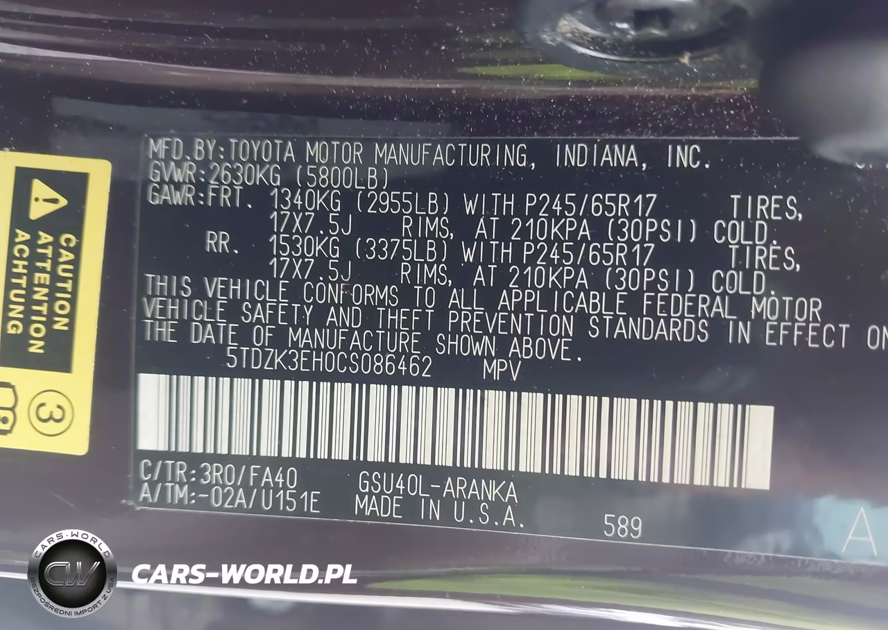 2012 Toyota Highlander Base V6 VIN:5TDZK3EH0CS086462 - 9