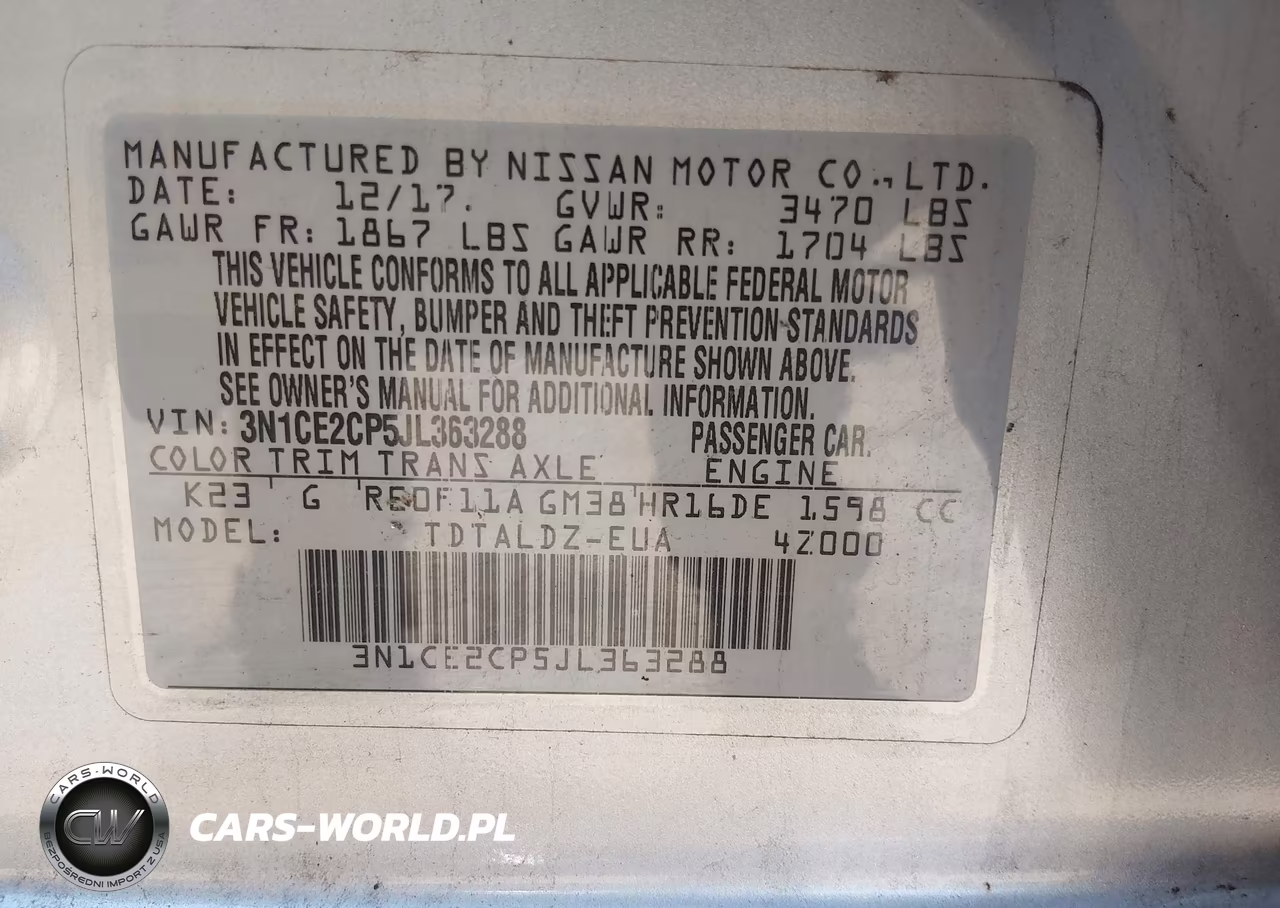 2018 Nissan Versa Note Sv VIN:3N1CE2CP5JL363288 - 9