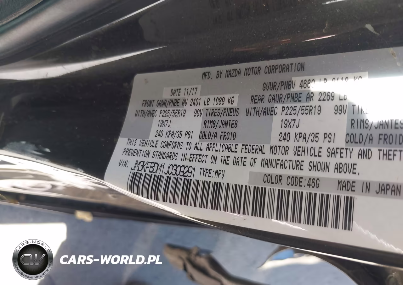2018 Mazda Cx-5 Grand Touring VIN:JM3KFBDM1J0309291 - 9