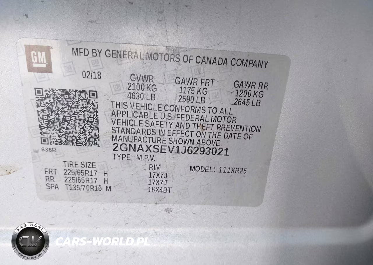 2018 Chevrolet Equinox Lt VIN:2GNAXSEV1J6293021 - 9