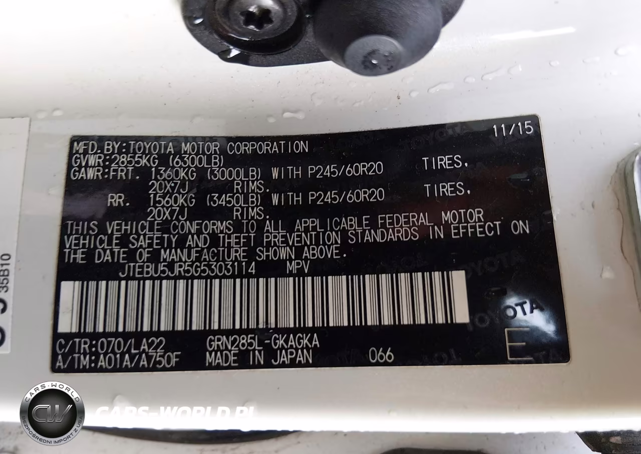 2016 Toyota 4Runner Limited VIN:JTEBU5JR5G5303114 - 9