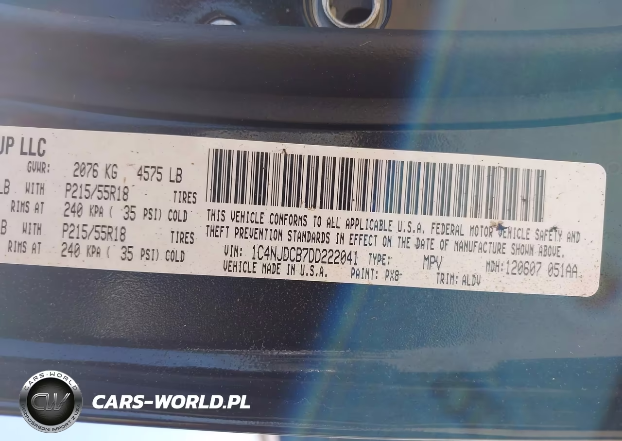 2013 Jeep Compass Limited VIN:1C4NJDCB7DD222041 - 9