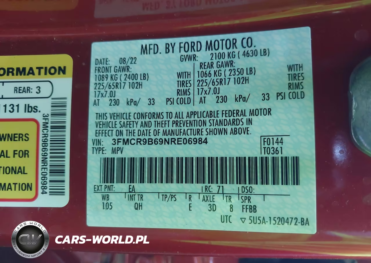 2022 Ford Bronco Sport Big Bend VIN:3FMCR9B69NRE06984 - 9