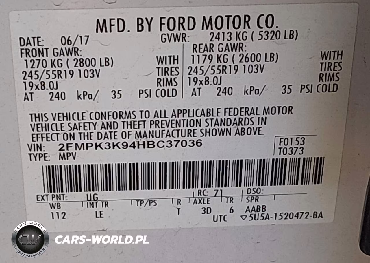 2017 Ford Edge Titanium VIN:2FMPK3K94HBC37036 - 9