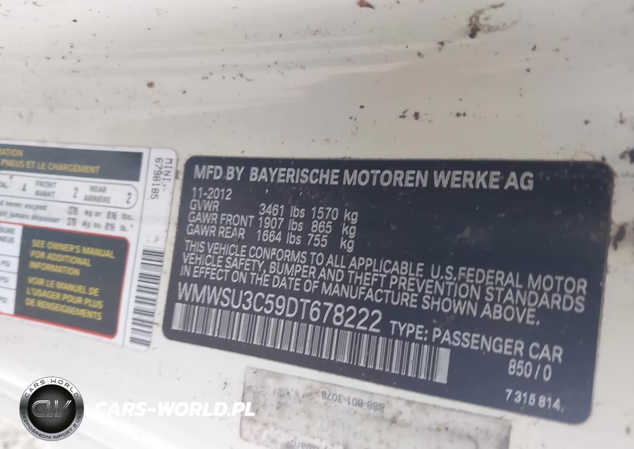 2013 Mini Hardtop Cooper VIN:WMWSU3C59DT678222 - 9