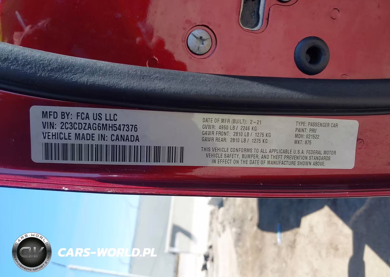 2021 Dodge Challenger Sxt VIN:2C3CDZAG6MH547376 - 9