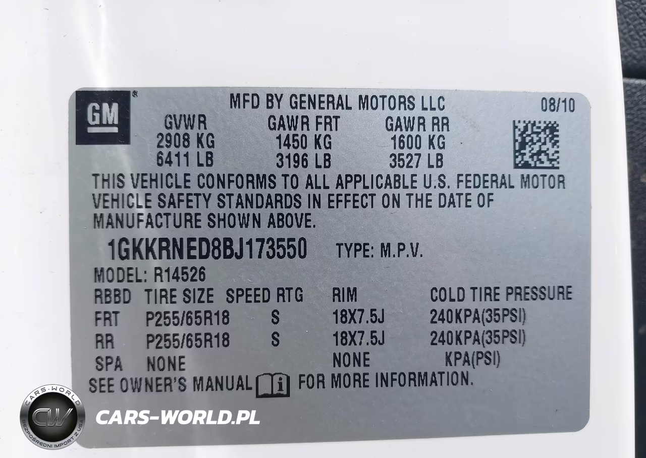 2011 GMC Acadia Sl VIN:1GKKRNED8BJ173550 - 9