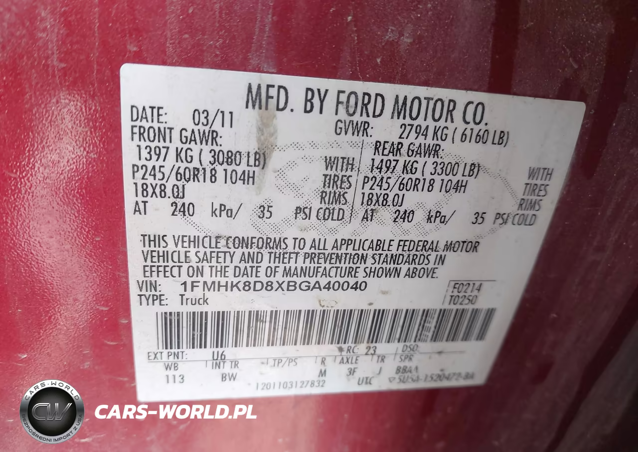 2011 Ford Explorer Xlt VIN:1FMHK8D8XBGA40040 - 9