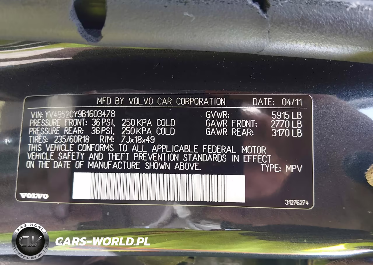 2011 Volvo Xc90 3.2 VIN:YV4952CY9B1603478 - 9