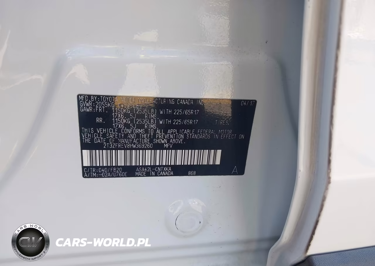 2017 Toyota Rav4 Le VIN:2T3ZFREV8HW369260 - 9