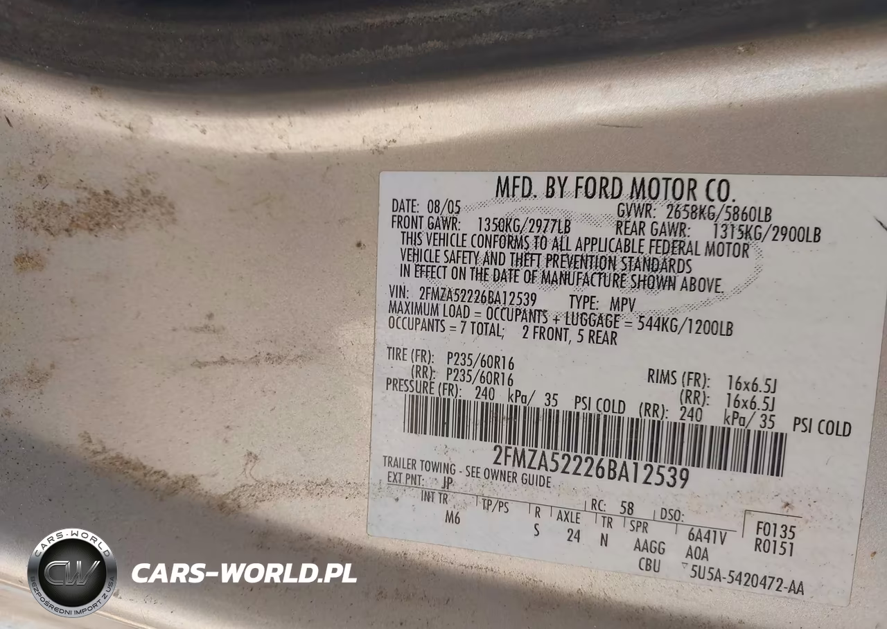 2006 Ford Freestar Sel VIN:2FMZA52226BA12539 - 9