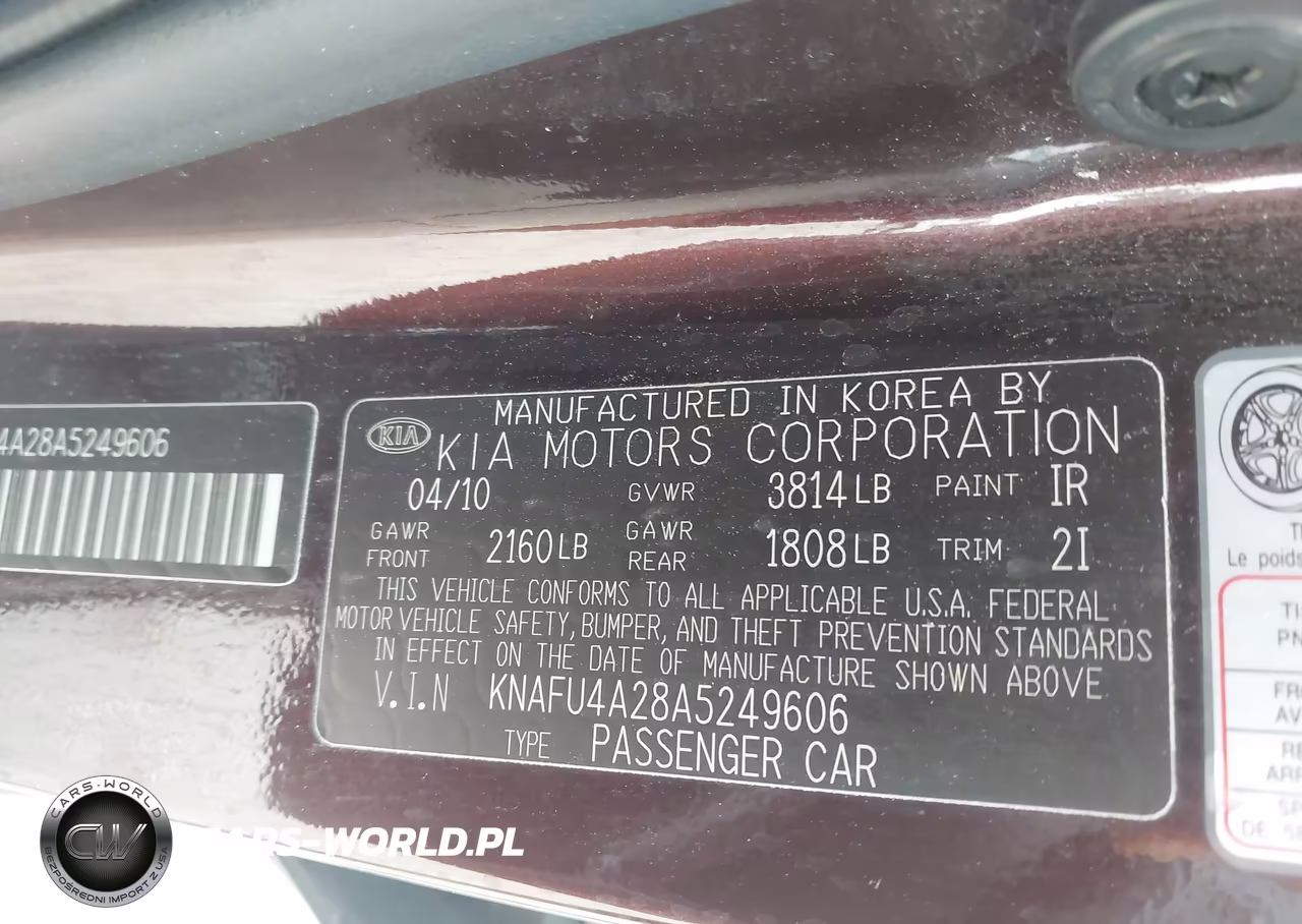 2010 Kia Forte Ex VIN:KNAFU4A28A5249606 - 9