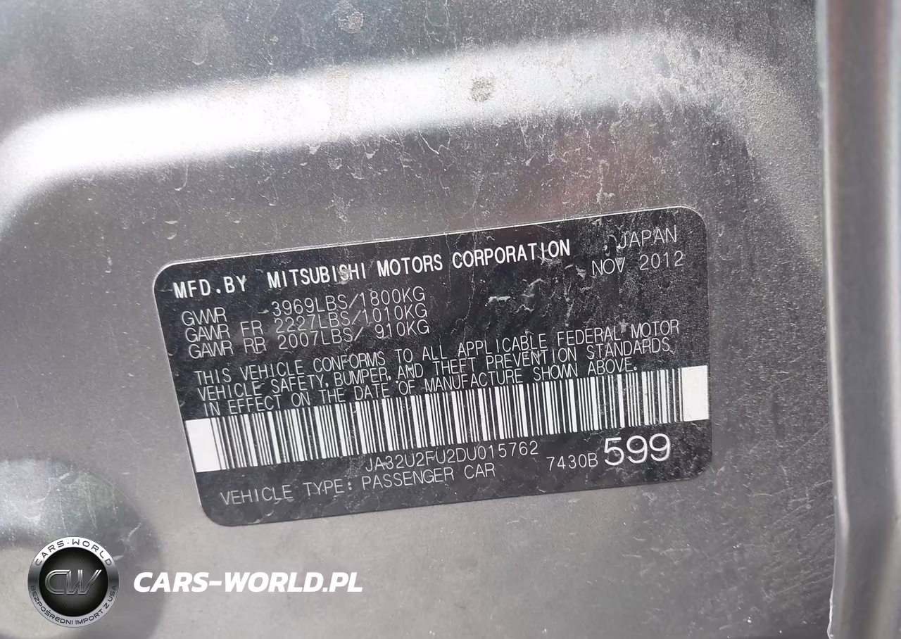 2013 Mitsubishi Lancer Es VIN:JA32U2FU2DU015762 - 9