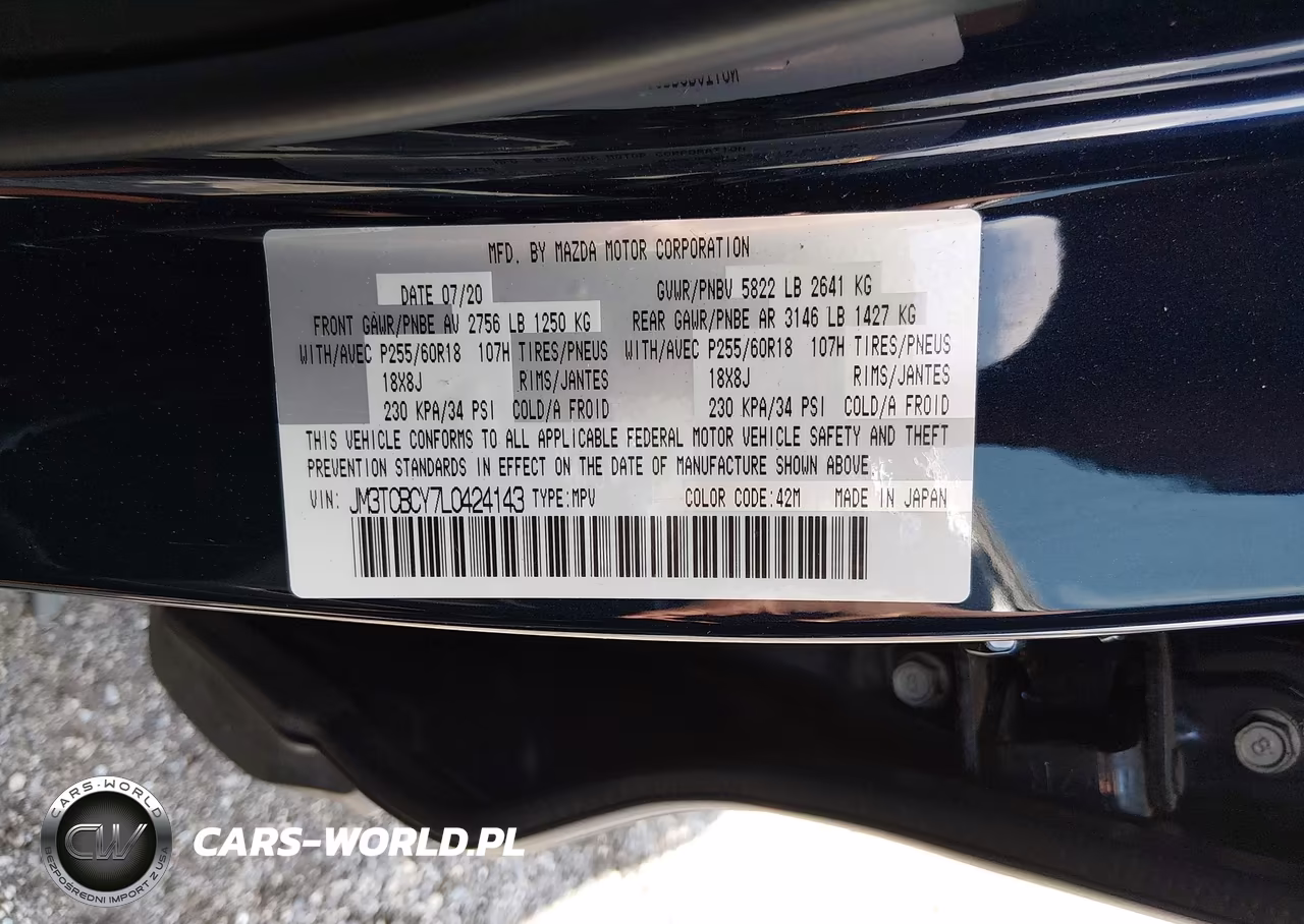 2020 Mazda Cx-9 Touring VIN:JM3TCBCY7L0424143 - 9