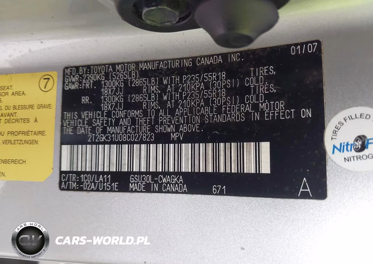 2008 Lexus Rx 350 VIN:2T2GK31U08C027823 - 9