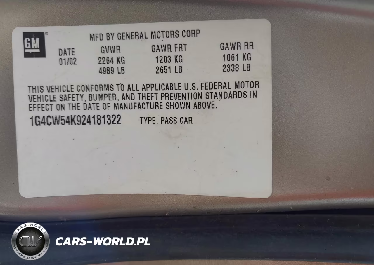 2002 Buick Park Avenue VIN:1G4CW54K924181322 - 9