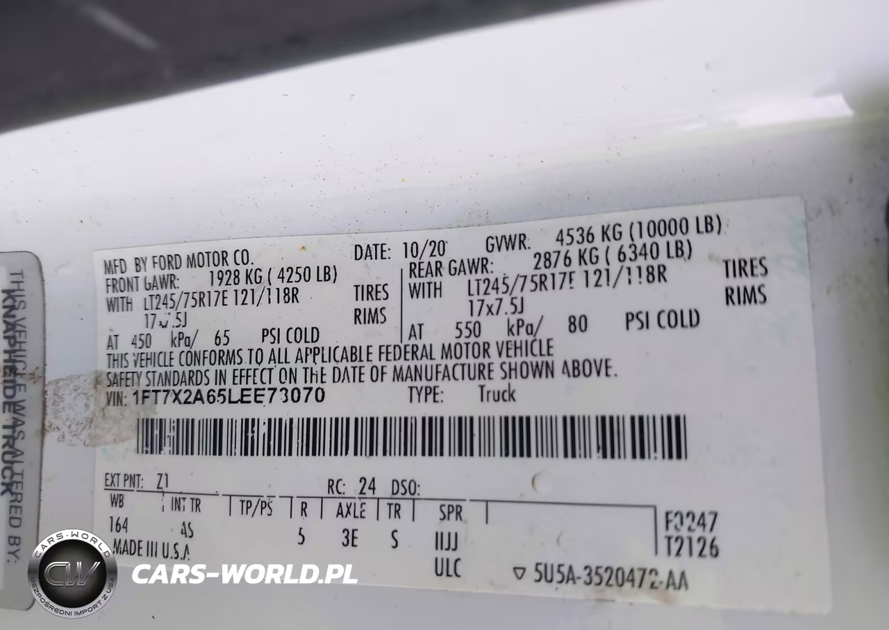 2020 Ford F-250 Xl VIN:1FT7X2A65LEE73070 - 8