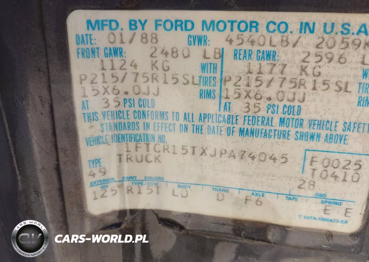 1988 Ford Ranger Super Cab VIN:1FTCR15TXJPA74045 - 9