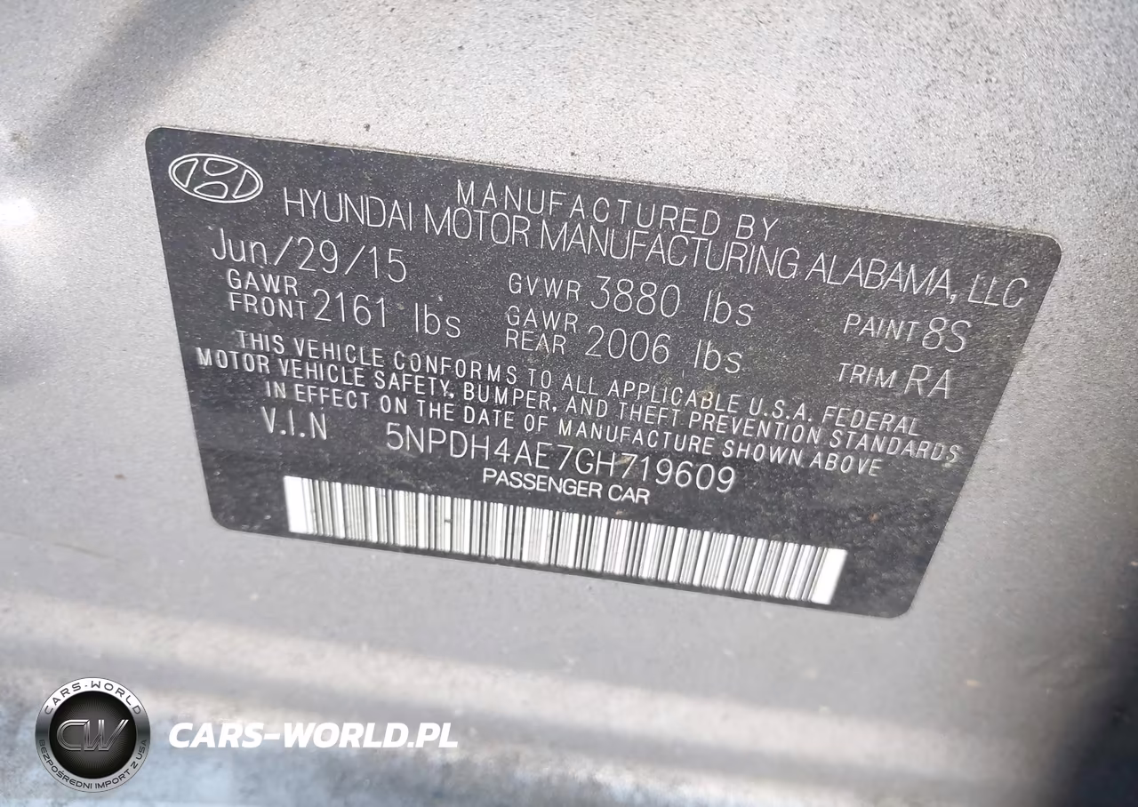 2016 Hyundai Elantra Se VIN:5NPDH4AE7GH719609 - 9