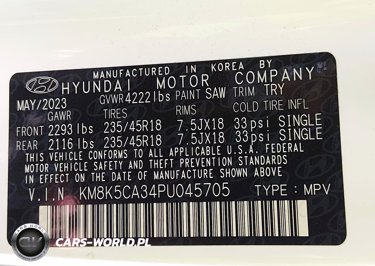 2023 Hyundai Kona Limited VIN:KM8K5CA34PU045705 - 9