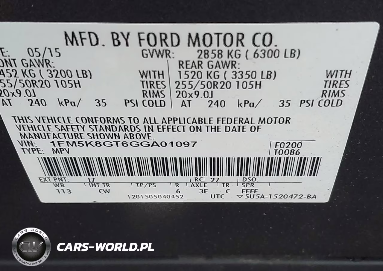 2016 Ford Explorer Sport VIN:1FM5K8GT6GGA01097 - 9