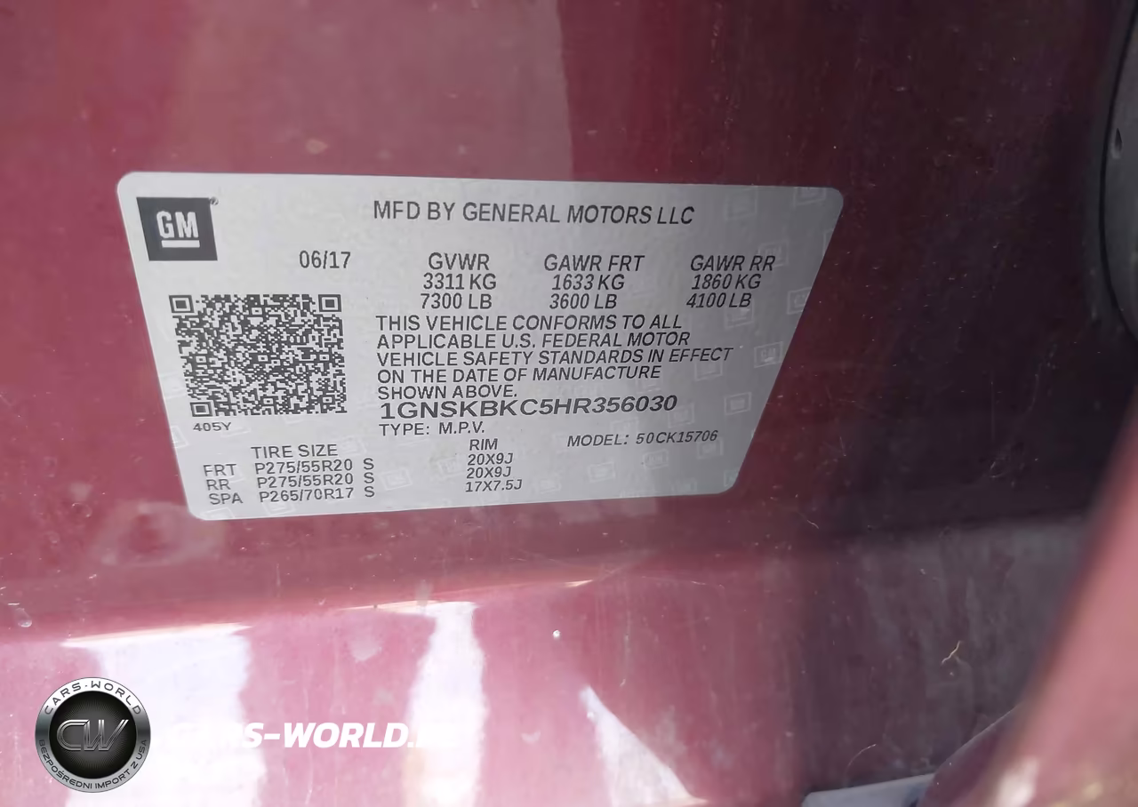 2017 Chevrolet Tahoe Lt VIN:1GNSKBKC5HR356030 - 9
