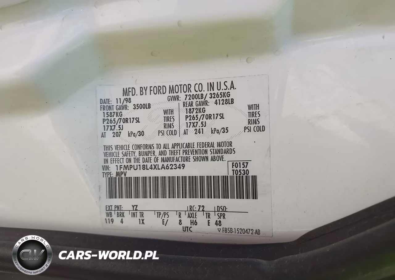 1999 Ford Expedition Eddie Bauer-Xlt VIN:1FMPU18L4XLA62349 - 9