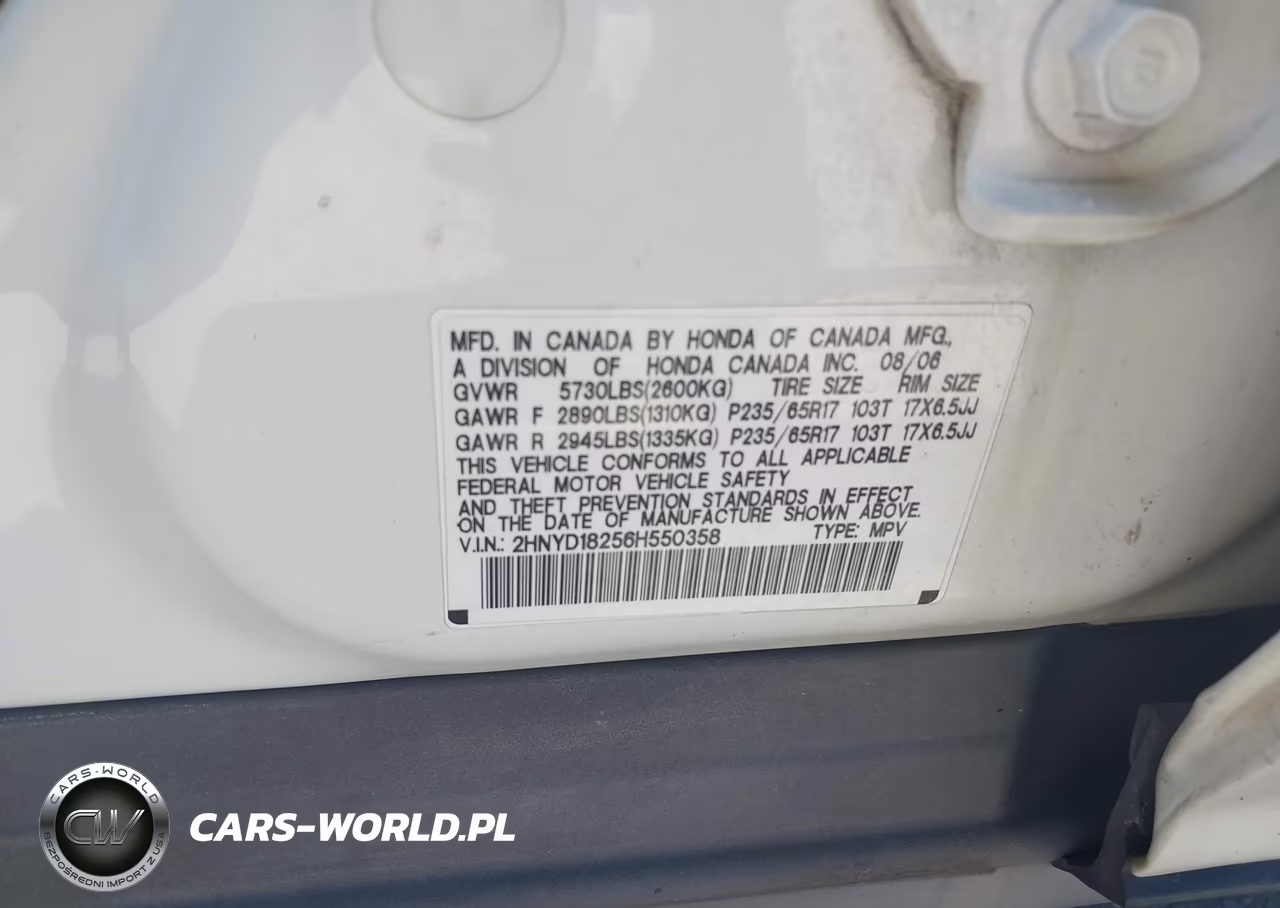 2006 Acura Mdx VIN:2HNYD18256H550358 - 9