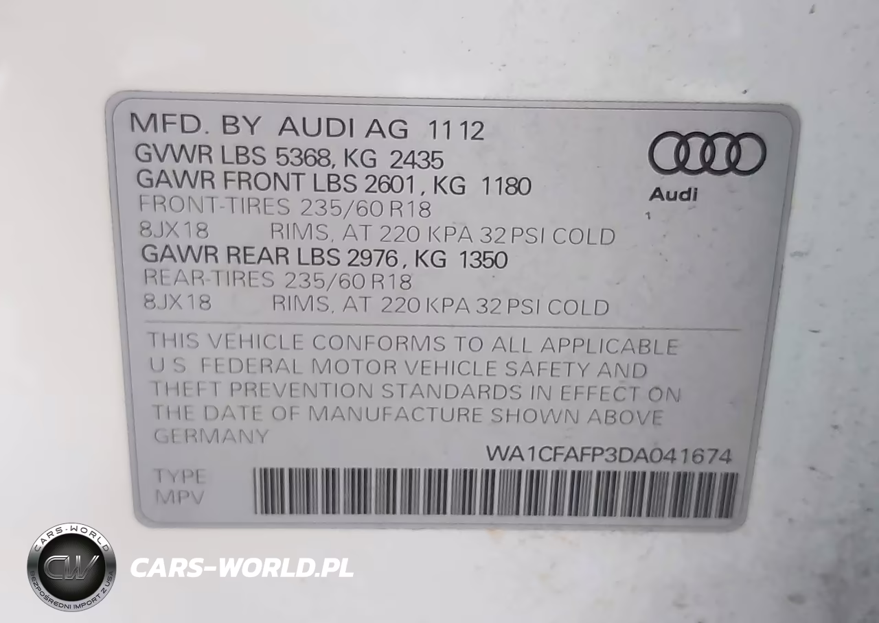 2013 Audi Q5 2.0T Premium VIN:WA1CFAFP3DA041674 - 9