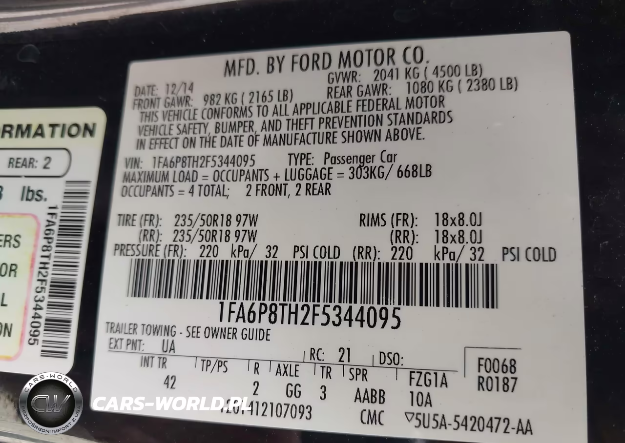 2015 Ford Mustang Ecoboost VIN:1FA6P8TH2F5344095 - 9