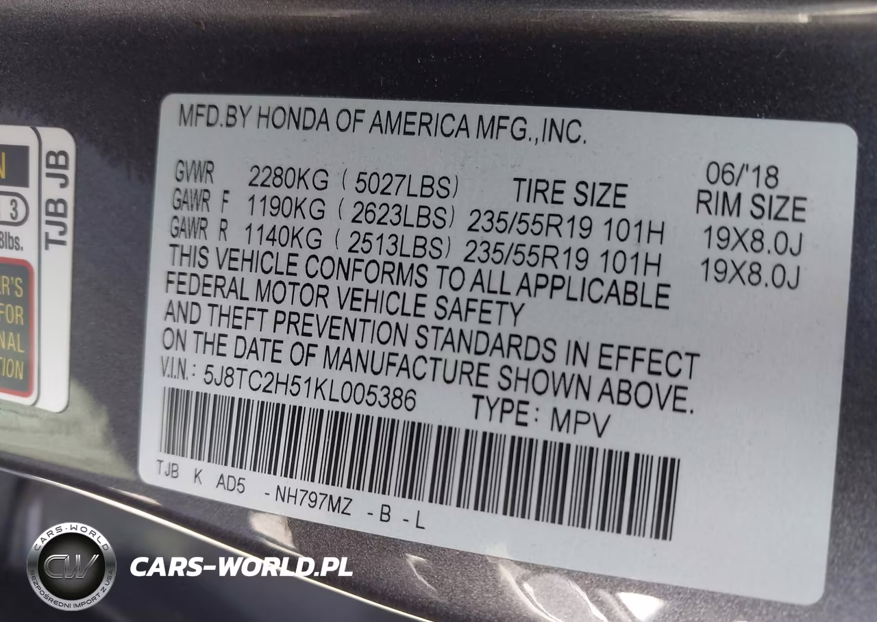 2019 Acura Rdx Technology Package VIN:5J8TC2H51KL005386 - 9